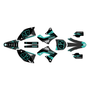 kawasaki kx250f graphics kit 2009-2012 team series teal-shift