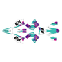 kawasaki kx250f graphics kit 2009-2012 throwback series teal