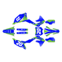 kawasaki kx250 graphics kit 2021-2024 spear series blue-shift