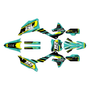 kawasaki kx250 graphics kit 2021-2024 warrior series teal