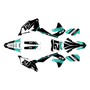 kawasaki kx450f graphics kit 2019-2023 enigma series teal
