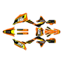 kawasaki kx450f graphics kit 2019-2023 warrior series orange