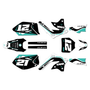 kawasaki kx450f graphics kit 2006-2008 flow series teal
