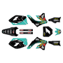 kawasaki kx450f graphics kit 2006-2008 lancaster series teal