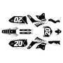 kawasaki kx450f graphics kit 2006-2008 spear series white