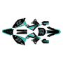 kawasaki kx450f graphics kit 2009-2011 fh series teal