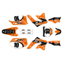 kawasaki kx450f graphics kit 2006-2008 speed series orange