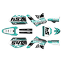 kawasaki kx450f graphics kit 2006-2008 split series teal