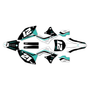 kawasaki kx450f graphics kit 2009-2011 flow series teal