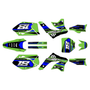 kawasaki kx450f graphics kit 2006-2008 warrior series green