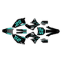 kawasaki kx450f graphics kit 2009-2011 ominous series teal