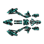 kawasaki kx450f graphics kit 2016-2018 invasion series teal-shift