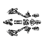 kawasaki kx450f graphics kit 2016-2018 invasion series white