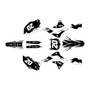 kawasaki kx450f graphics kit 2013-2015 spear series white