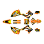kawasaki kx450f graphics kit 2013-2015 warrior series orange