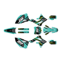 kawasaki kx450f graphics kit 2013-2015 warrior series teal