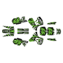 kawasaki kx500 graphics kit 1989-2004 prime series green