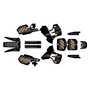 kawasaki kx500 graphics kit 1989-2004 rebel series tan