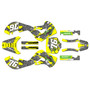 suzuki drz110 graphics kit 2000-2009 lunatic series yellow