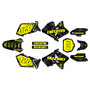 suzuki rm250 graphics kit 2001-2012 snagged series yellow