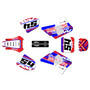 suzuki rm125 graphics kit 1993-1995 split series blue