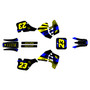 suzuki rm125 graphics kit 1989-1992 fh series yellow-shift