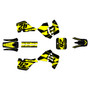 suzuki rm250 graphics kit 1989-1992 lethal series yellow