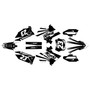 suzuki rm125p graphics kit 2001-2008 fh series white