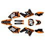 suzuki rmz250 graphics kit 2007-2009 spear series orange