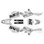 suzuki rmz250 graphics kit 2007-2009 split series white