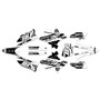 suzuki rm125p graphics kit 2001-2008 warrior series white