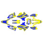suzuki rm250p graphics kit 2001-2008 warrior series yellow-shift