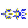 suzuki rmz450 graphics kit 2005-2006 quantum series blue