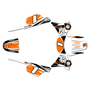 yamaha pw50 graphics kit all years blazing series orange