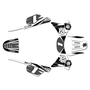 yamaha pw50 graphics kit all years blazing series white