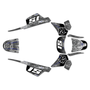 yamaha pw50 graphics kit all years cyberware series blue