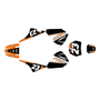 yamaha pw80 graphics kit all years evader series orange