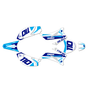 yamaha ttr110 graphics kit all years evader series cyan-blue