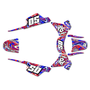 yamaha pw50 graphics kit all years snagged series red-blue