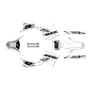 yamaha ttr225 graphics kit 1999-2004 lethal series white