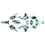 yamaha wr450f graphics kit 2019-2023 vintage series teal