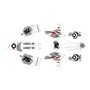 yamaha wr450f graphics kit 2012-2015 predator series white