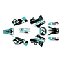 yamaha yz250 graphics kit 1996-2001 evader series teal