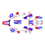 yamaha yz250 graphics kit 1996-2001 evader series blue-red