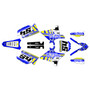 yamaha yz250u graphics kit 2002-2014 split series blue