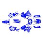 yamaha yz125 graphics kit 1996-2001 spear series blue