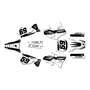 yamaha yz250 graphics kit 1996-2001 swift series white