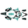 yamaha yz250u graphics kit 2002-2014 viper series teal