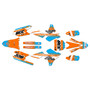 yamaha yz450f graphics kit 2014-2017 blitz series orange