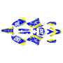 yamaha yz250 graphics kit 2015-2021 spear series yellow-blue